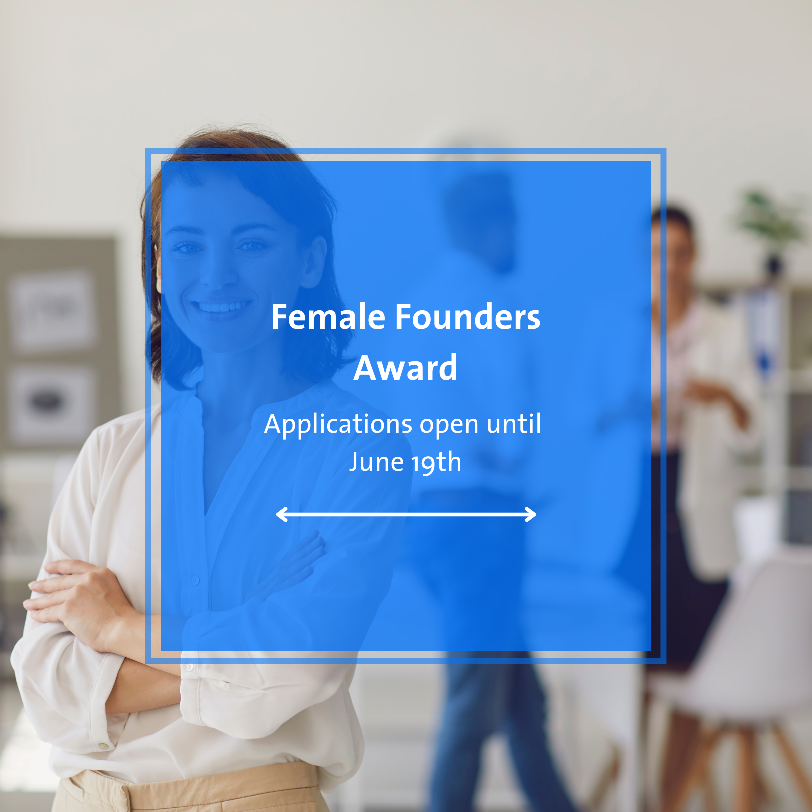 Female Founders Event Invite mit Call to Action