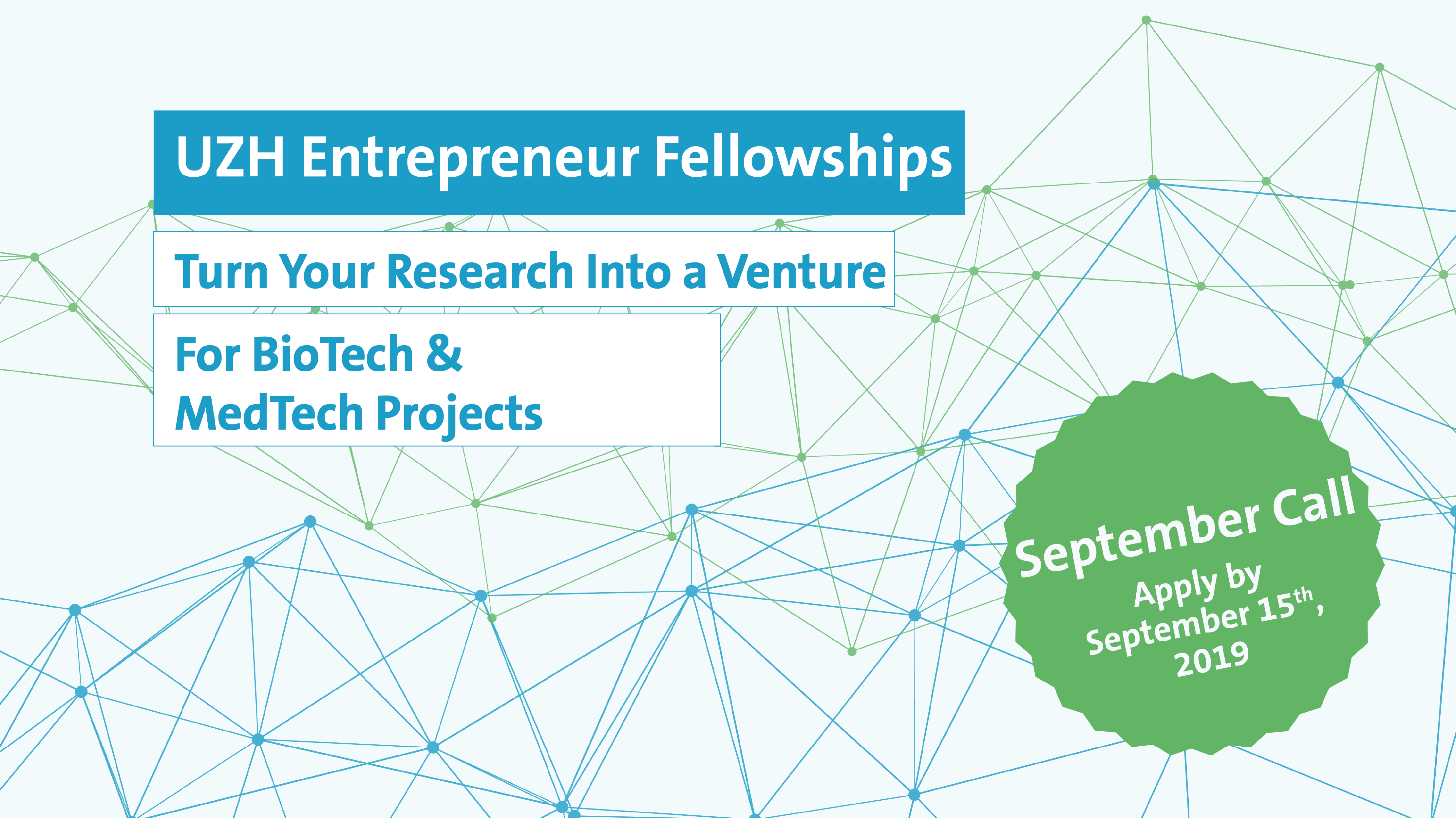 UZH Entrepreneur Fellowships September Call